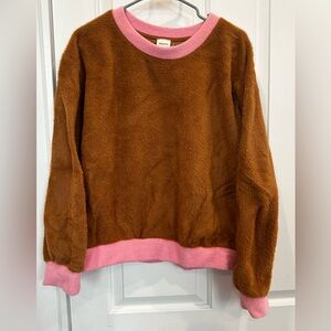 MAEVE cozy ringer crewneck sweater